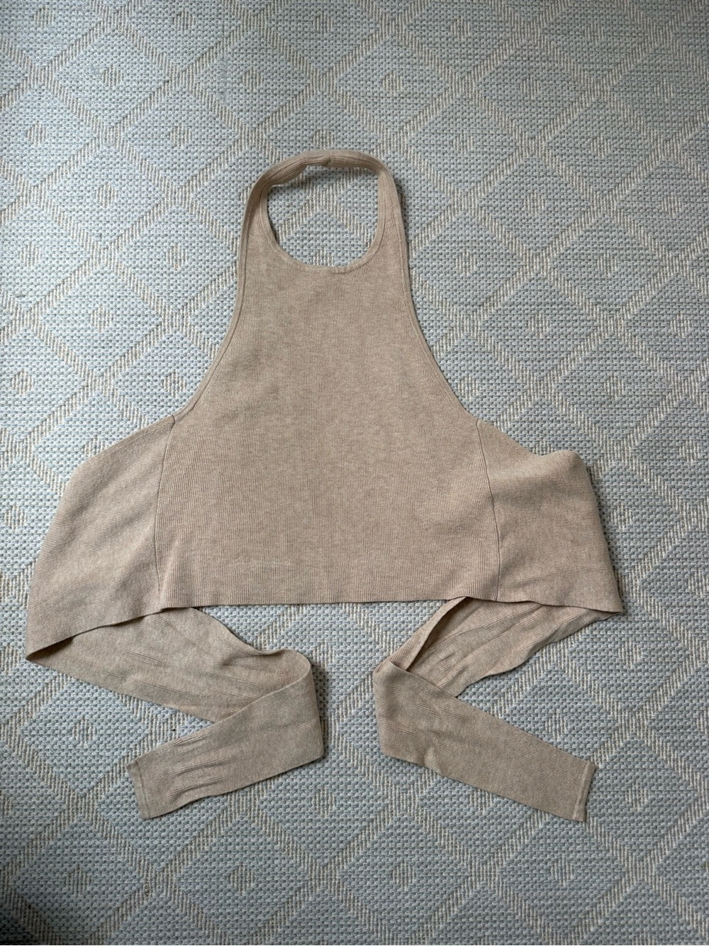 J. Crew Beige Halter Tie-Back Knit Camisole